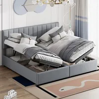 Flieks Polsterbett 180x200cm mit Lattenrost, Stauraumbett Boxspringbett mit Stauraum,