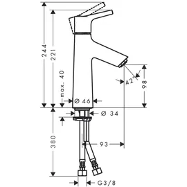Hansgrohe Talis S Einhandmischer chrom 72021000