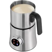 Milchaufschäumer, 220-240V 500W Milchaufschäumer Elektrisch, 4+1 Funktionen, 900ML Abnehmbarer Milchwärmer, für Kalter Milchschaum, Latte, Cappuccino (Silbrig)