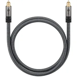 goobay Toslink-Kabel Toslink Stecker auf Toslink Stecker 2 m Schwarz/Silber