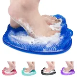 AXLOFO® Dusch Fußmassagegerät Scrubber, Dusch Fußreiniger Fußwäscher Fuß Wasch Pad, Verbessert die Fußzirkulation Reduziert Fußschmerzen - Beruhigt Müde Achy-Füße (blue)