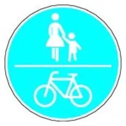 VKZ.240 Ronde 600mm gemeinsamer Fuß-u.Radweg RAL-Gütezeichen Folie RA1