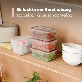 classbach classbach® Frischhaltedosen mit Deckel | 14er Set | 100% dicht | Meal Prep Boxen | für Mikrowelle Spülmaschine Gefrierfach geeignet | Lunchbox | Dosen Meal Prep stapelbar | Gefrierdosen | C-FHD 4009 K