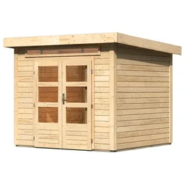 Karibu Gartenhaus Ammersee 3 2,76 x 2,79 m Beige