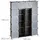 Relaxdays Kleiderschrank 10021971_46 145 x 180 x 36,5 cm Schwarz/Transparent