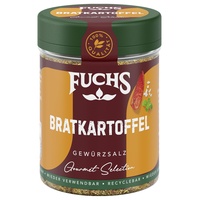 Fuchs Gourmet Selection Klassisch/Heimisch – Bratkartoffel Gewürzsalz, nachfüllbares Kartoffel Gewürz, Salz zum Würzen von Brat- & Ofenkartoffeln, Pommes Frites & Co, vegan, 70 g