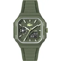 Lacoste LC33 Square 0 mm Silikongehäuse Silber Silikonarmband