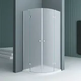 Briloner Viertelkreisdusche Duschkabine 90x90x190cm Duschabtrennung ESG-Sicherheitsglas Satiniert inkl. Easy-Clean-Beschichtung - Satiniert