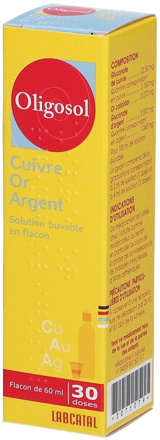 Laboratoire Labcatal Oligosol Cuivre-Or-Argent 60 ml solution(s)