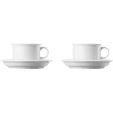 2 x Kaffeetasse 2-tlg. - THOMAS TREND - Dekor Weiß - 1 Set