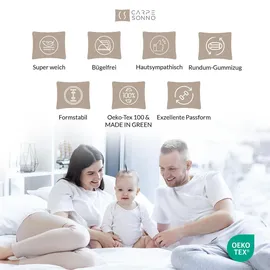 Carpe Sonno Spannbettlaken Frottee 100 x 200 cm Schwarz