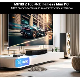MINIX NEO Z100-0dB Intel® N100 8 GB, 256 GB, Intel UHD Graphics), PC, Schwarz