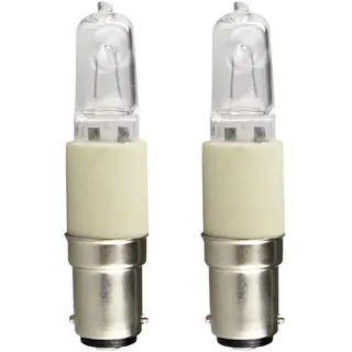 NCC-Licht 2 x Eco Leuchtmittel Röhre 70W B15d klar, Ø13x70mm, stufenlos dimmbar, kompatibel mit Halolux Ceram 64494