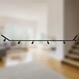 Briloner - Schienensystem Rail Komplettset, 6x GU10 Spots schwenkbar, U-Form/Z-Form, Lichtschienensystem Decke, Strahler Schiene, Deckenlampe, Deckenleuchte, Spotlight, 4,5m, Schwarz