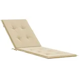 vidaXL Liegestuhl Auflage, Polster Auflage für Deckchair, Polsterauflage für Gartenliege, Liegenauflage Outdoor, Beige (75+105) x50x4cm