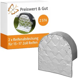 Preiswert & Gut 2x Radabdeckung Wohnmobil, Reifenabdeckung für 15-17 Zoll - Reifenschutzhülle