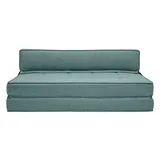miliboo 2-Sitzer-Schlafsofa graugrüner Stoff KATY
