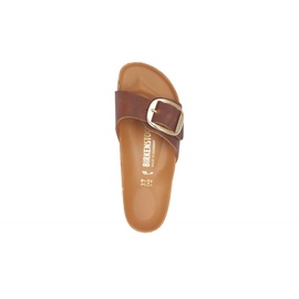 Birkenstock Madrid Big Buckle Nubukleder geölt schmal cognac 38