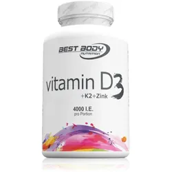 Best Body Nutrition Vitamin D3 + K2 + Zinc Immunität stärken 80 TABL