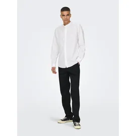 Only & Sons Langarmhemd Weiß XL
