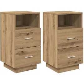 vidaXL Nachtschrank 2 Stk. 36 x 36 x 68 cm Braun