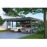 SKANHOLZ Carport Friesland Set 4 Schiefergrau 557 x 708 cm