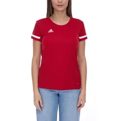 adidas Team 19 Damen Trainings-Shirt mit Climacool-Technologie Sport-Shirt DX7248 Rot - XS