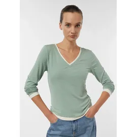 Comma, Langarm-Viskoseshirt türkis 46