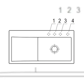 Villeroy & Boch Subway Style 60 rechts stone white + Handbetätigung
