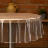 Transparente Folie Schutzfolie Tischdecke 0,3 mm Oval 140 x 300 cm abwaschbare Schutztischdecke