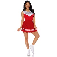 Horror-Shop Cheerleader Damen Kostüm rot für Fasching & Motto Party S