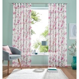 my home Gardine »Orchidee«, (1 St.), Transparent, Voile, Polyester, rosa