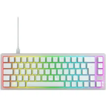 Cherry K5V2 Compact, Mechanische Gaming-Tastatur im 65-Prozent-Format, Nordisches Layout (QWERTY), Hot-Swap-Keyboard, MX2A RED Switches, Weiß-Transparent