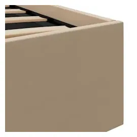 vidaXL Bett mit Bettkasten LED Cappuccino-Braun Kunstleder 100x200 cm