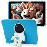 Tablet 10.1 Zoll 64GB Kinder Tablet PC Quad Core Android 11, WLAN, Dual-Kamera, Kindersicherung, vorinstallierte Kindersoftware, Unterstützung - Blau
