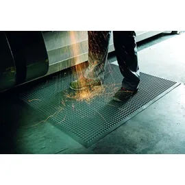 miltex Arbeitsplatzmatte schwer entflammbar 95 x 125 cm grau