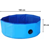 Hundepool Pool Swimmingpool Hundeplanschbecken faltbar Hundebad Ø60/80/120/160cm - 1 - blau