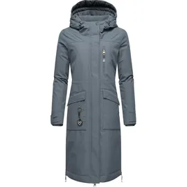 Ragwear Damen, Langer wasserdichter Parka mit Schlüsselanhänger Refutura Remake Grey Gr. 3XL - 3XL