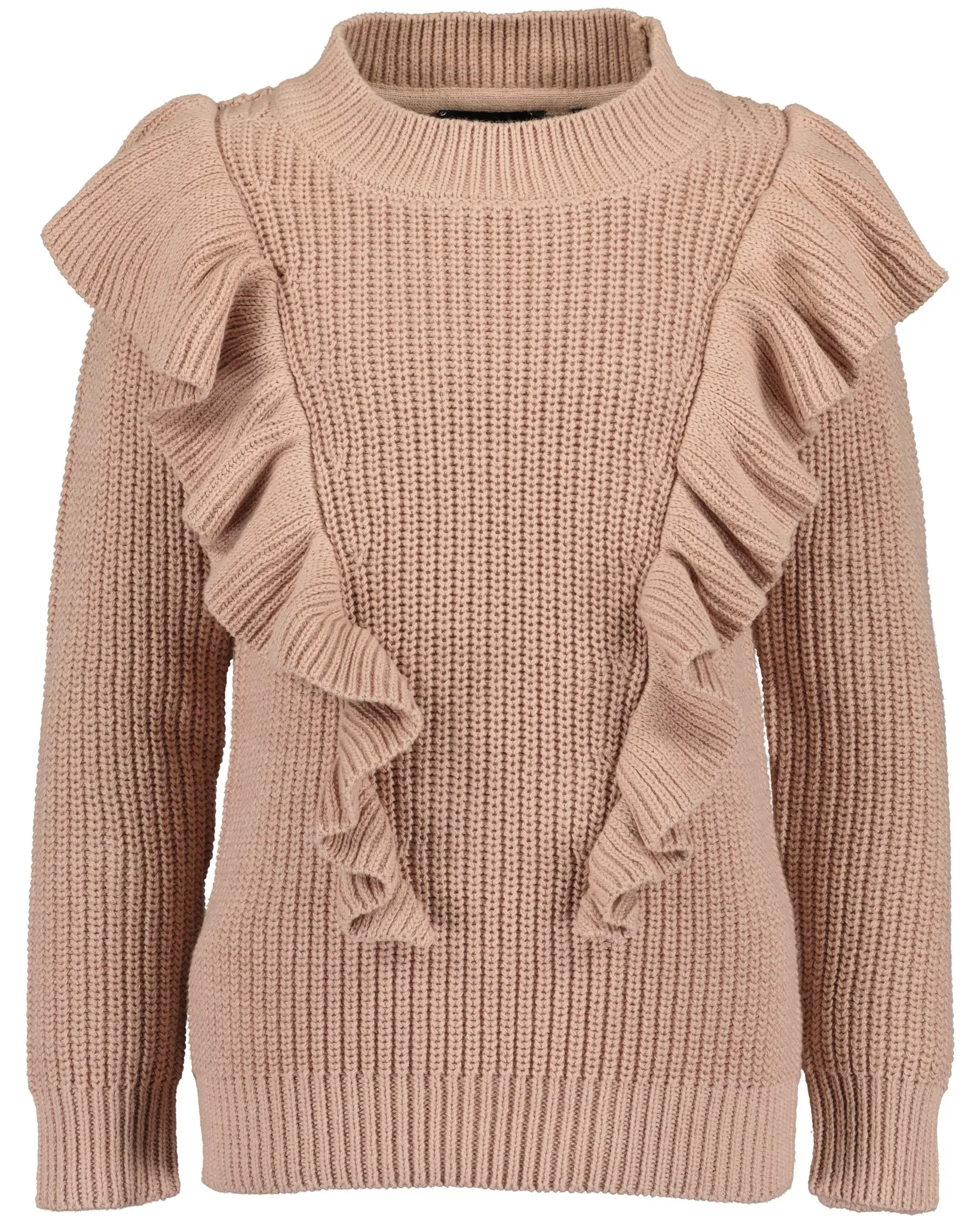 Strickpullover BLUE SEVEN, Mädchen, Gr. 98, rosa, Strick, Obermaterial: 100% Baumwolle, bedruckt, regular fit Po-bedeckend, Rundhals, Pullover Strickpullover