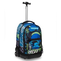 Mitama Trolley Schule RUN CITYBRO, mehrfarbig, doppelter Rucksack, wasserdicht, versenkbare Schultergurte - verstärkter Stoßfängerboden, mehrfarbig, Taglia unica, Modern