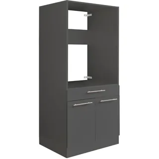 laundreezy Waschmaschinenschrank 67,5 x 162 x 67,5 cm Grau Holz/Kunststoff/Metall