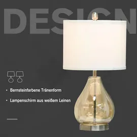 Homcom Tischlampen Bernstein 2 St.