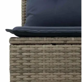 vidaXL Gartenbank 1-tlg 220 x 60 x 85 cm Grau/Marineblau