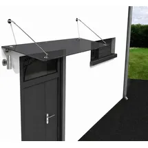 Buylando Glasvordach 120 x 90 cm grau