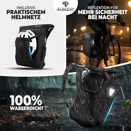 radgeist 3 in 1 Fahrradtasche Gepäckträger schwarz