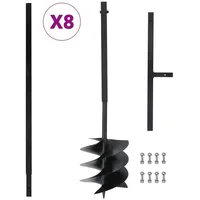 vidaXL Hand-Erdbohrer 250 mm mit Verlängerungsrohr 8 m