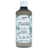 I love Lime, Ginger & Cardamon Body Wash, Natural Oils Of Cardamon, Ginger & Sage, Formulated Using Essential Oils For Silky Smooth Skin, 100% Recycled Bottle & Vegan-Friendly - 500ml