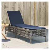 vidaXL Sonnenliege 200 x 55 x 96 cm Grau
