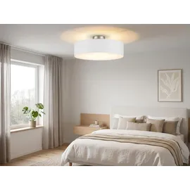 meineWunschleuchte Calma 1 E14 rund Stoff weiß Ø 60 cm