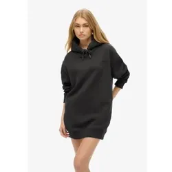 Superdry für Damen. W8011632A Essential Sweatshirt Kleid schwarz (S/M), Lässig, Baumwolle, Langarm